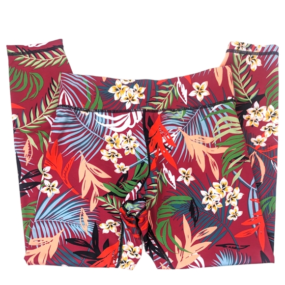 MinkPink Move Tropical Leggings Womens Large Pink Stretch - Picture 5 of 10